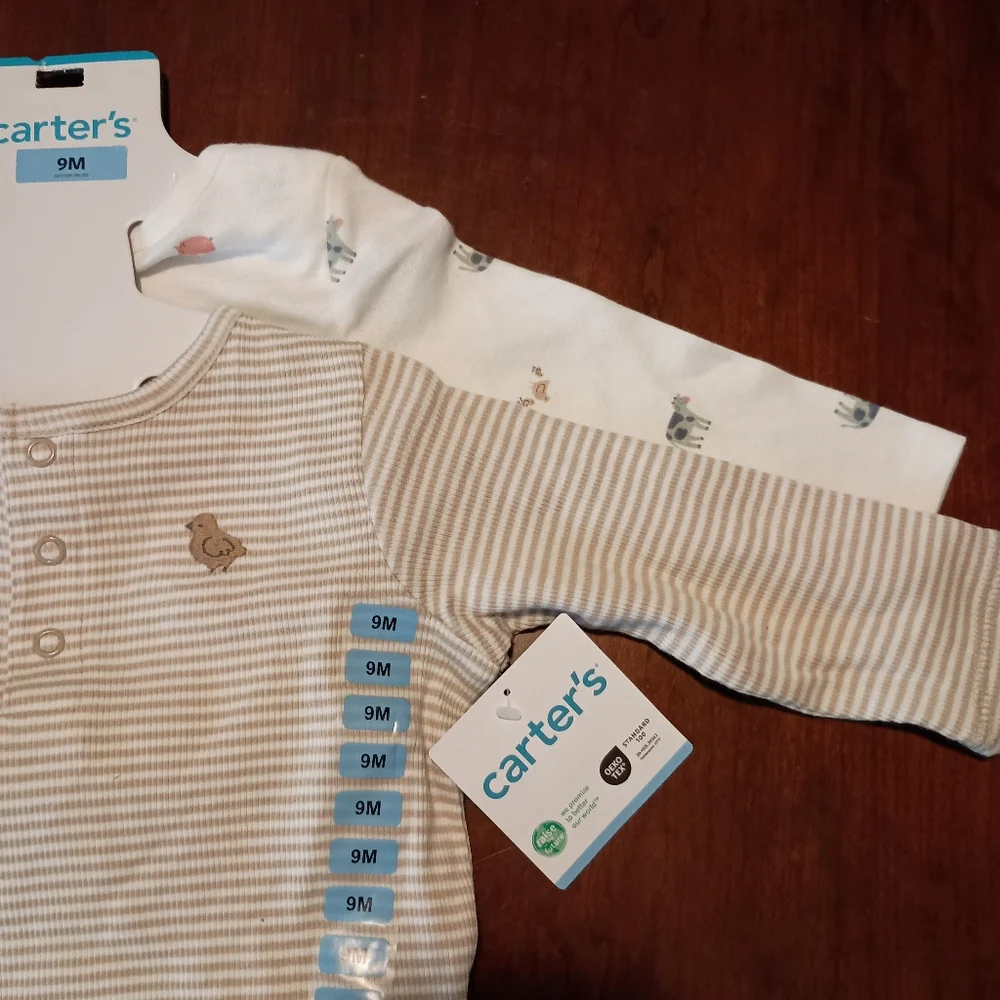 NWT Carter's‎ 3pc Farm Animal Striped Set